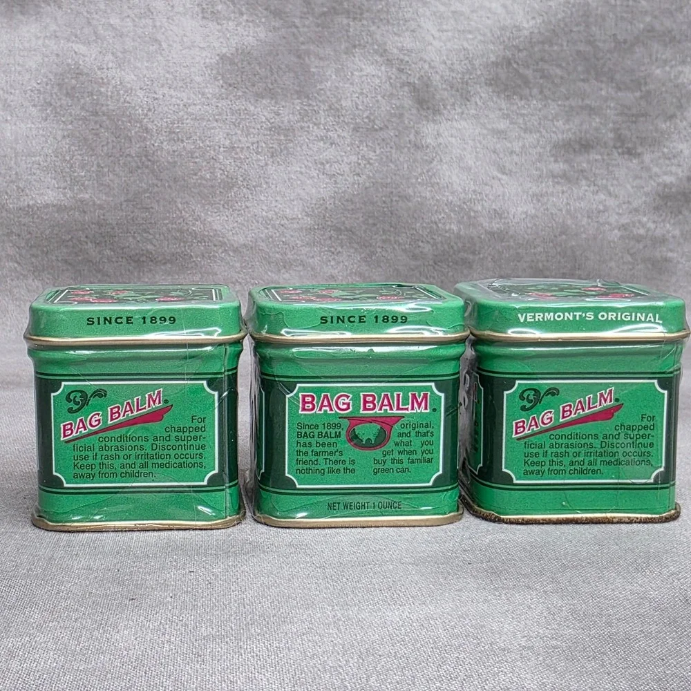 (X3) Vermont's Original Bag Balm Skin Moisturizer for Dry Skin 1 oz Mini Tins